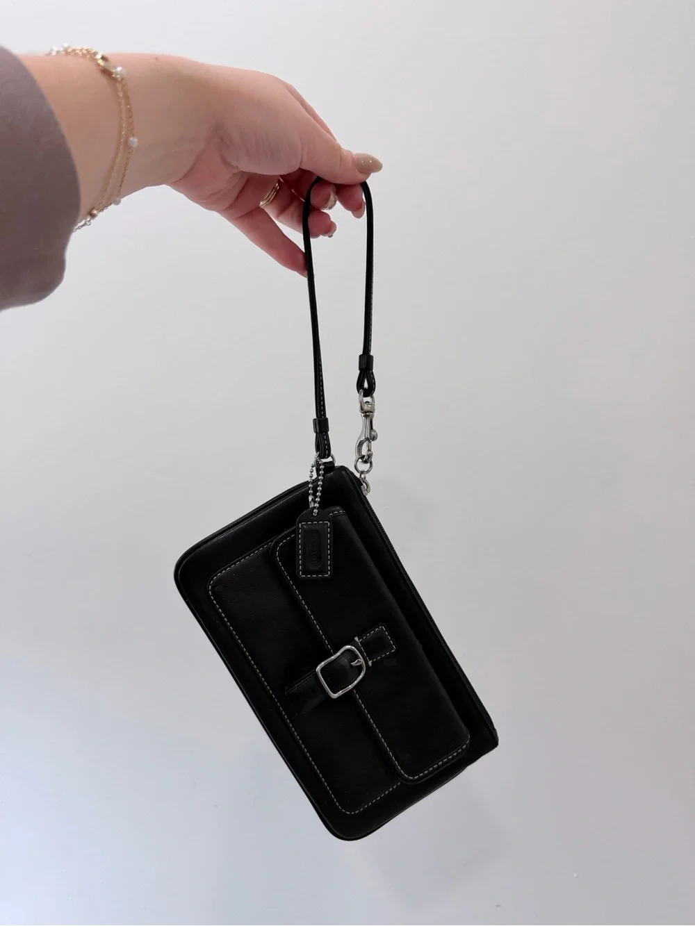 Authentic Coach Y2K Black Leather Mini Shoulder Bag
